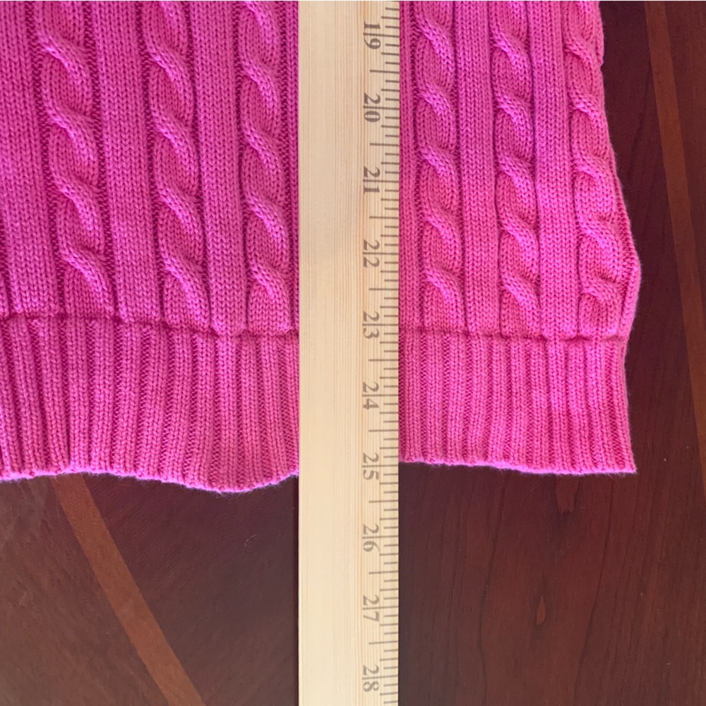 Ralph Lauren Vibrant Pink Cable Knit Sweater - Picture 7 of 7